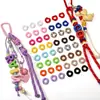Jenga de Pintura en Aerosol Acrílica Cuentas de Encaje Pulsera DIY Hecha a Mano Collar Accesorios de Joyería Paquete de Materiales