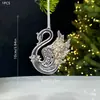 Decoraciones navideñas transfronterizas lentejuelas colgante acrílico colgante de copo de nieve transparente accesorios para la disposición de la escena del árbol de Navidad