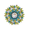 Broche de Flor de Diamante Completo Retro Creativo Europeo y Americano Transfronterizo Accesorios de Vestido de Alta Gama Broche Fijo Antiexposición para Mujer