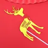 Decoração de Bolo de Assar Plug-in Série de Natal Bola de Pelo Árvore Rena Árvore de Natal Cartão Decoração de Festa
