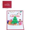 Suministro de fábrica tarjeta de felicitación tridimensional creativa de Navidad 90 grados árbol de Navidad regalo de Navidad transfronterizo tarjeta de bendición 3D para las fiestas