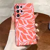 Funda de teléfono de patrón irregular color rosa coral estilo ins transfronterizo para Samsung Galaxy S25 Ultra funda de película