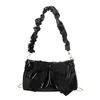 Bolso de Hombro Plegado de Moda para Mujer 2025 Nuevo de Moda con Lazo Bolso Cruzado Dulce Lindo Transfronterizo