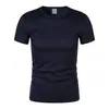 Camiseta de Baloncesto Transpirable de Malla para Hombre, Casual de Verano, Cuello Redondo, Manga Corta, Color Sólido, Secado Rápido