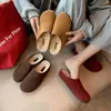 Zapatos Birkenth de una pieza de piel de oveja Baotou Mao Mao Pantuflas para mujer 2024 Otoño e Invierno Nueva Ropa exterior cálida Pantuflas Muller antideslizantes