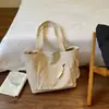 Bolsa de Tela Grande de Alta Capacidad para Viajes Diarios, Simple, Ligera, de un Solo Hombro, para Debajo del Brazo, Bolso Tote Casual de Color Sólido a la Moda
