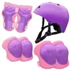 Suministro Listo de Juego de Equipo Protector de Casco Multicolor, Bicicleta Patines Patineta, Equipo Protector Infantil Anticaídas de Seguridad Deportiva