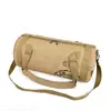 Bolsa de Viaje para Hombre de Gran Capacidad, Bolsa de Hombro Cilíndrica, Mochila Multifuncional de Moda, Lona, Bandolera, Bolso de Cubo