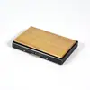 Portatarjetas metálico tipo push antirrobo cepillo blindaje anti-desmagnetización NFC billetera para hombre y mujer almacenamiento de tarjetas bancarias portatarjetas caja de tarjetas