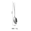 1010 Colher de Aço Inoxidável Estilo Coreano, Colher de Sopa Espessa, Colher de Café com Cabo Longo, Talheres Estilo Ocidental, Atacado do Fabricante