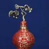 Adorno de Calabaza de Cobre Puro con Tapa, Calabaza Hueca con el Carácter '', Decoración de Entrada, Set de Regalo para Casa Nueva