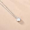 Collar de Plata Esterlina S925 con Diamante Solitario y Piedra Natal de las Doce Constelaciones, Versátil, Simple, Joyería DIY, Colgante, Cadena para Clavícula