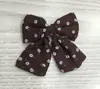 Acessórios de Cabelo para Meninas Outono e Inverno Transfronteiriços Aliexpress Populares Grampo de Cabelo com Laço Estampado Estilo Preppy Acessórios de Cabeça para Crianças 5104