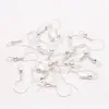 50 Piezas/Paquete Ganchos para Orejas de Plata 925 Chapados en Cobre Conservadores de Color con Cuentas Accesorios para Aretes DIY