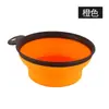 Cuenco plegable para teñir el cabello en peluquerías, herramienta para teñirlo, mango portátil, recipiente de silicona para aceite de hornear.