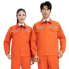 Conjunto de vestuário de trabalho com faixa refletiva personalizado para homens, roupas de proteção para trabalho resistentes ao desgaste, jaqueta de manga comprida, blusa para trabalhador de fábrica, calça de trabalho
