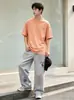Pantalones deportivos vintage con estampado de letras para hombre, nuevos pantalones casuales rectos holgados con cordón para otoño para mujer