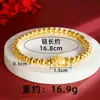 Pulsera de Cuentas Pixiu Color Dorado Arena, Estilo Chino Vintage, Tendencia Nacional, Joyería Auspiciosa Chapada en Cobre Dorado, Suministro Directo del Fabricante