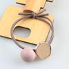 Anillo para el pelo color Morandi versión coreana de cuerda para la cabeza simple ins bola de flor nudo de cuerda para el pelo banda de goma tienda de dólares Yiwu al por mayor