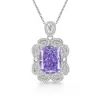 Collar Reina de Colorido Corte Flor de Hielo con Piedras Preciosas de Venta Caliente Transfronteriza con Diamante de Alto Carbono Oversize, Colgante de Lujo a la Moda, Transmisión en Vivo, Dropshipping de Una Pieza