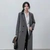 Gabardina larga para mujer, blazer extralargo, abrigo de nuevo estilo, prenda de exterior para primavera y otoño, cárdigan, top de otoño, traje de mujer