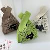 2024 Regalo de Mano Nuevo Estilo Celebridad de Internet Bolso Tejido Bolso Tote Versátil Estilo Japonés y Coreano Bolso Casual de Mujer Bolso de Punto de Mujer