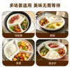 Plato de comida de plástico con tres compartimentos para adultos, plato de comida 211 para reducción de grasa, especialmente diseñado para la pérdida de peso, con control de porciones, apto para microondas y vapor
