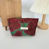Nuevo Neceser Cosmético con Relieve Tridimensional, Bolso de Mano Literario Retro, Bolsa Interior Portátil de Gran Capacidad para Mujer, Bolsa de Almacenamiento de Viaje