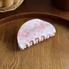 Grampo de Cabelo Floral Estilo Coreano, Suave e Versátil, Piranha Simples para Penteados, Presilha Shark para Fios Soltos e Franjas, Acessório de Cabelo