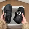 Sapatos Mary Jane retrô estilo coreano com design de tira única e solas grossas, nova coleção de verão 2026 feminina, bico redondo, sapatilhas de boca rasa, sapatinhos de couro