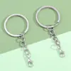 Llavero con Cadena, Anillo Único Cierre de Langosta, Colgante de Llave, Múltiples Tamaños, Conector DIY Hecho a Mano para Bolsa y Muñeca
