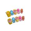 [Tortuga para Tocar] Color Dopamina Luminosa Tortuguita Blanca Elegante Dibujo Animado Resina Joyería para Uñas