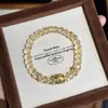 Pulseira de Cristal de Topázio Natural Lapidado para Mulheres de Alta Qualidade Levemente Luxuosa Nova Pulseira Chinesa Pulseira de Contas para Cintura Pequena Masculina Atacado