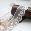 Encaje de Malla de Algodón Suave Accesorios Tela Blanca Material DIY Tocado de Boda Variedad