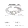 Set de Anillos de Lujo con Pedrería Multiestilo en Color Acero, Diseño Único para Mujer, Anillo Moderno Ajustable y Apilable para el Trayecto Diario