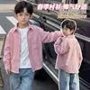 Camisas a cuadros para niños de primavera y otoño, estilo coreano, tops elegantes y versátiles para niños pequeños, camisas de comercio exterior al por mayor para niños