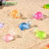Micro Paisaje Linda Tortuga Marina de Ojos Grandes Luminosa Animal Marino Accesorios de Decoración DIY Adorno Pequeño de Escritorio
