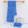 Toalla deportiva de algodón puro para gimnasio, toalla para el sudor de longitud extendida de 110 cm, toalla deportiva de regalo para maratón con logo personalizado