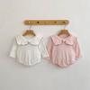Mameluco de Manga Larga con Cuello de Mariposa para Bebés y Niñas Pequeñas 2026 Otoño Nuevo Todo Algodón Clase A Traje para Gatear