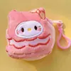 Cartera pequeña cuadrada para pareja, de dibujos animados japonesa y coreana, muñeca linda, monedero, bolsa de almacenamiento para audífonos, pequeño regalo al por mayor