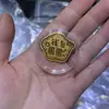 Pegatina para teléfono móvil de oro puro 999 2 mg, pegatina creativa que atrae la fortuna y promueve la riqueza, princesa por favor hazte rica, pegatina decorativa para teléfono móvil al por mayor