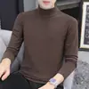 Comércio Exterior Outono/Inverno Novo Masculino Dupla Face Veludo Alemão Gola Alta Camada Base Tricô Aconchegante Camada Interna Quente Manga Longa Masculino
