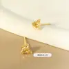 Pendientes de Plata de Ley 925, Pendientes Florales de Moda, Diseño Dinámico Estilo Falda, Lujo Ligero para Mujer, Estilo de Alta Gama Otoño e Invierno, Pendientes Personalizados al por Mayor