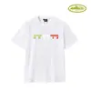 Camiseta de Comercio Exterior Transfronterizo Estilo Americano Serie Alcatraz Corteiz Estampado de Logo de Letra Manga Corta Camiseta de Manga Corta con Cuello Redondo