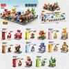 Ciudad de Videojuegos Bloques de Construcción de Partículas Pequeñas Bloques de Ensamblaje Educativos Navideños para Niños y Niñas Regalos de Bloques de Construcción de Papá Noel