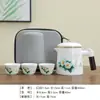 Caneca de Cerâmica Panda Separação de Água e Chá Xícara de Chá Caneca de Escritório Presente Empresarial Conjunto de Chá Copo de Água Conjunto de Três Peças