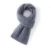 Bufanda de Cachemira Nueva de Otoño e Invierno para Mujer, Bufanda Pequeña Versátil Gruesa de Punto Cruzado, Bufanda Cálida para el Cuello