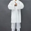 Hanfu del Norte de China, Túnica Ming de Cuello Redondo, Túnica Taoísta, Túnica para Capas Interiores, Hanfu Base de Cuello Cruzado, Ropa Interior Antigua