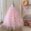 Vestido de Princesa para Niña Verano 2026 Nuevo Elegante para Bebé Sin Mangas Encaje Volante Pomposo Capas Tarta Vestido de Princesa