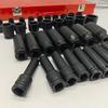 35 piezas de enchufe de pistola de aire pequeño 1/2 destornillador grueso y alargado de alta resistencia herramienta de llave eléctrica enchufe hexagonal adecuado
